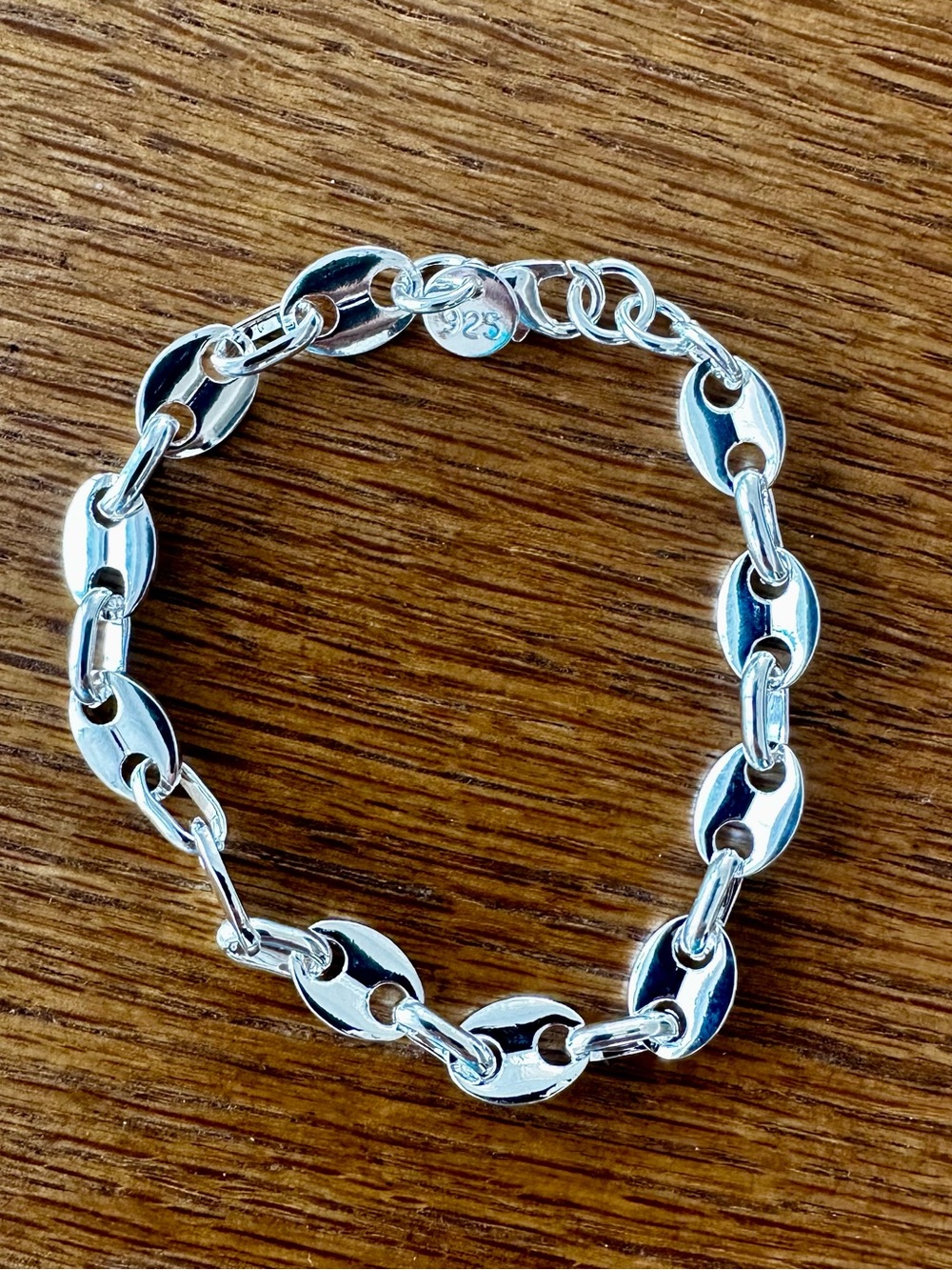 Silver Buckle Chain Link Bracelet. ~ 8”